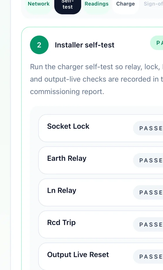 Installer app self-test